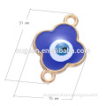 gold alloy enamel jewelry clover charm eye bracelet pendant